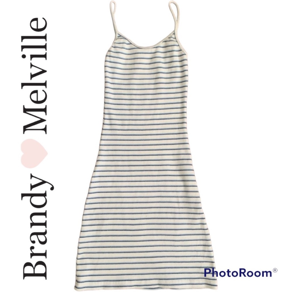 ✨Brandy Melville Ribbed Striped Dress✨